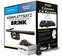 Für CITROEN C4 Picasso II Anhängerkupplung abnehmbar +eSatz 7pol 01.13- AHK