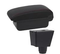 Für Dacia Für Logan 2 Für Dokker Aufbewahrungsbox Für Die Mittelkonsole Des Autos Armlehnenbox Innenraum-Nachrüstzubehör(A1 Black red NO USB)