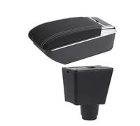 Für Dacia Für Logan 2 Für Dokker Autoinnenausstattung Nachrüst-Armlehnenbox Aufbewahrungsbox Ersatzzubehör MittelArmlehnen(B White line NO USB)