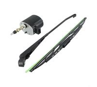 Für FACULX 1 Stück 12 V Scheibenwischermotor mit 2 Stück 400 mm Wischer, geeignet für Traktor, Boot, Wohnmobil, Wischerblatt 105° Wischerblatt für Traktoren, Boote, Wohnmobile