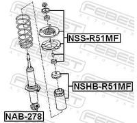 Für FEBEST NAB-278 FRONT SHOCK ABSORBER SILENTBLOCK NISSAN PATH
