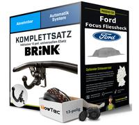 Für FORD Focus Fliessheck II DA Anhängerkupplung abnehmbar +eSatz 13pol uni. 08-