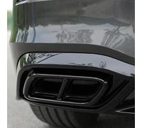 für Golf 8 Mk8 R-Line 2020-2023 Diffusor Chrom Schwarz glänzend, Auspuffblenden Auspuff Blenden ABS Kunststoff 2 Stück, Nicht für Golf Variant
