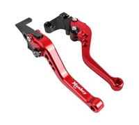 Für HONDA Monkey 125 Z125 2018-2022 Motorrad Kurze Und Lange CNC Bremse Kupplung Hebel Griff Lenker Griffe(Short Red)