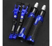 Für Honda TRANSALP750 XL750 TRANSALP 750 2023 2024 Motorrad Zubehör Einstellbare Foliing Bremse Kupplung Hebel Lenker Griffe Enden(Blau)