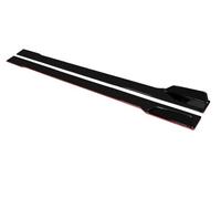 Für Hyundai Für Tucson 2005-2023 78,7" Auto Seitenrock Splitter Spoiler Lip Rocker Panel Extensions Body Kit Stoßstangen Schwarz Trittbretter Seitenschweller(Black Red Side)