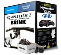 Für HYUNDAI iX35 Typ LM Anhängerkupplung abnehmbar +eSatz 13pol uni. 09-15 NEU