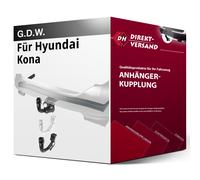 GDW Anhängerkupplung abnehmbar Kugelstange von unten gesteckt - HYUNDAI KONA