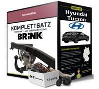 Für HYUNDAI Tucson Typ TL,TLE Anhängerkupplung schwenkbar +eSatz 13pol 15-18 Kit