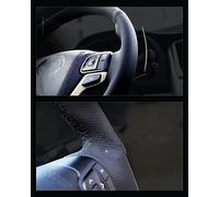 Für Jeep Für Compass 2017 2018 Für Renegade 2015 2016 2017 2018 Auto Lenkrad Abdeckung Lenkradschoner(Light Blue Thread)