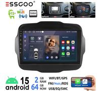Für Jeep Renegade 2014-2024 Autoradio Carplay Android 15 64GB GPS Navi Bluetooth