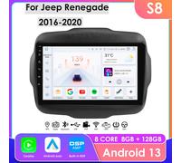 Für Jeep Renegade 2016-2020 Autoradio GPS CarPlay DSP BT5.4 Android 14 8+128GB