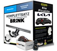 Für KIA Picanto III Typ JA Anhängerkupplung abnehmbar +eSatz 7pol uni 18- NEU