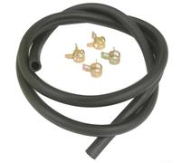 Für Leitung 6 mm Bohrung mit 9 mm Außendurchmesser, Gummi-Benzinschlauch für Rasenmäher, Generator, Vergaser und 4 Clips im Lieferumfang enthalten