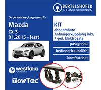 Westfalia Anhängerkupplung abnehmbar Kugelstange von unten gesteckt - MAZDA CX-3
