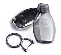 Für Mercedes Benz A B C E S M V Klasse Transparent Schwarz Schlüssel Kette Hülle