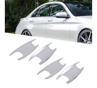 Für Mercedes C Klasse W205 2015 2018 GLC Klasse X253 2015 2018 und E Klasse W213 2016 2018 Autotürgriff Schüssel Dekorative Abdeckung Zierleiste, 4 Stück ABS Chrom