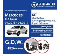 Für Mercedes A-Klasse Typ W176 (G.D.W.) Anhängerkupplung vertikal abnehmbar