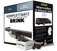 Für MERCEDES V-Klasse Vito Typ W639 Anhängerkupplung starr +eSatz 13pol 10- kpl.
