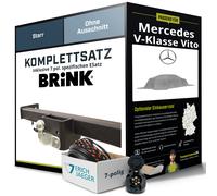 Für MERCEDES V-Klasse Vito Typ W639 Anhängerkupplung starr +eSatz 7pol 04-10 Set
