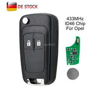 Für Opel Adam Astra J Insignia Mokka Zafira C 2 Tasten Funk Schlüssel ID46 Chip