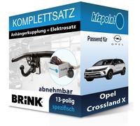Für Opel Crossland X 08.2017- BRINK Anhängerkupplung abnehmbar + 13polig E-Satz