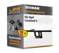 Für Opel Crossland X 17- AUTO HAK Anhängekupplung abnehmbar + 13polig E-Satz NEU