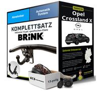 Für OPEL Crossland X Typ P17, 75 Anhängerkupplung abnehmbar +eSatz 13pol 17- Set