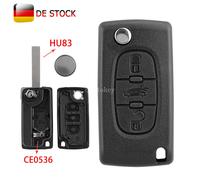 Für Peugeot 207 307 308 407 3008 5008 CE0536 Klapp Schlüssel Gehäuse + Batterie