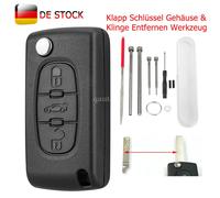 Für Peugeot 207 307 308 CC 407 3008 5008 Partner Expert Klapp Schlüssel Gehäuse