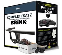 Für PEUGEOT 3008 II Typ MC , MR Anhängerkupplung starr +eSatz 13pol 16- Set NEU