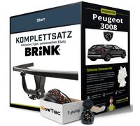 Für PEUGEOT 3008 II Typ MC , MR Anhängerkupplung starr +eSatz 7pol uni 16- NEU