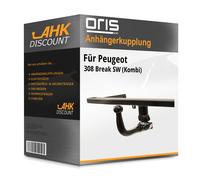 Für Peugeot 308 Break SW (Kombi) III (Oris) Anhängerkupplung vertikal abnehmbar