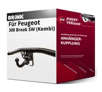 Für Peugeot 308 Break SW 04.2008-10.2008 BRINK Anhängerkupplung abnehmbar neu