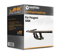 Für Peugeot 5008 II Typ MC / MJ (Westfalia) Anhängerkupplung vertikal abnehmbar