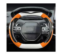 Für Peugeot 508 3008 Für GT 4008 5008 2017 2018 2019 Für E 2008 2020 2021 Auto Lenkrad Abdeckung Lenkradabdeckung(Orange)