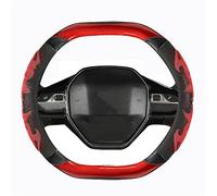 Für Peugeot 508 3008 Für GT 4008 5008 2017 2018 2019 Für E 2008 2020 2021 Auto Lenkrad Abdeckung Lenkradschoner(Rot)