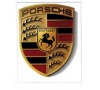 Für.Porsche 911 Wappen Aufkleber Original Porsche Tradition Zukunft in 5,5 x 6,5