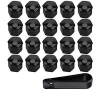 für Renau-lt Dacia Duster Logan Sandero Stepway Auto Radmutterkappen, Sechskant Radmuttern Abdeckung, Radbolzen Schutz Cover, Diebstahlschutzkappe Zum Schutz Nabenschrauben,17mm-Black