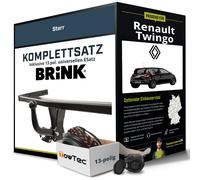 Für RENAULT Twingo II Typ CN0 Anhängerkupplung starr +eSatz 13pol uni. 07- NEU