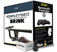Für RENAULT Twingo II Typ CN0 Anhängerkupplung starr +eSatz 7pol uni 07- NEU