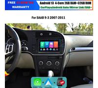Für SAAB 9-3 93 2007-2011 DAB+ CarPlay Android 14 Autoradio GPS Sat Nav BT +OBD