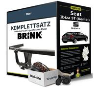 Für SEAT Ibiza ST (Kombi) IV 6J8,6P8 Anhängerkupplung starr +eSatz 7pol 15- NEU