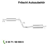 für Seat Toledo Skoda Rapid Spaceback 1,2 TSI Mitteltopf Endtopf Schellen k