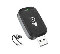 FüR Skoda Elroq/Enyaq/Enyaq Coupe/Fabia/Kamiq, Carplay Wireless USB Adapter Superschnelle Upgrade Automatische Wiederverbindung,A/Black