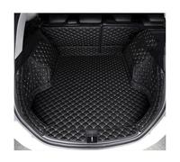 Für Skoda Für Karoq 2018-2022 Für Kamiq Für Kodiaq 2019-2023 PU Leder Angepasst Kofferraum Matte Zubehör Teppich Antirursch Kofferraummatte(Black beige A)