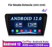 Für Skoda Octavia 2013-2018 Autoradio Navi GPS Android 12 BT WIFI DAB+EQ carplay
