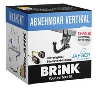 Für Smart 1 ab 23 Brink Anhängerkupplung vert. abnehmbar mit 13pol spezifisch