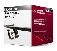 TowCar Anhängerkupplung abnehmbar Kugelstange von unten gesteckt - SMART #1