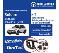 Westfalia Anhängerkupplung abnehmbar Kugelstange von unten gesteckt - SUBARU OUTBACK